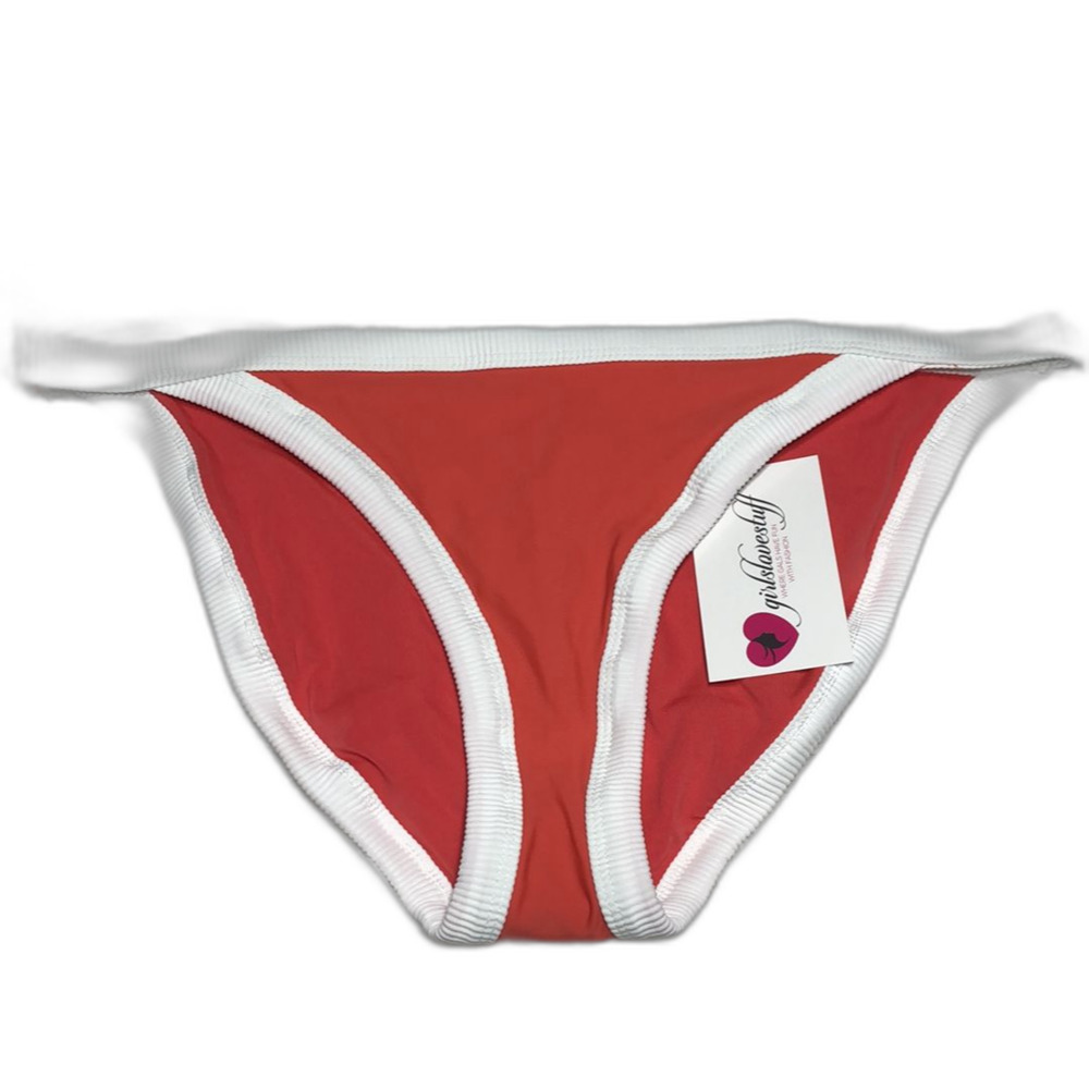 Aerie Women's Bikini Bottom with White Trim (NWOT) - Med
